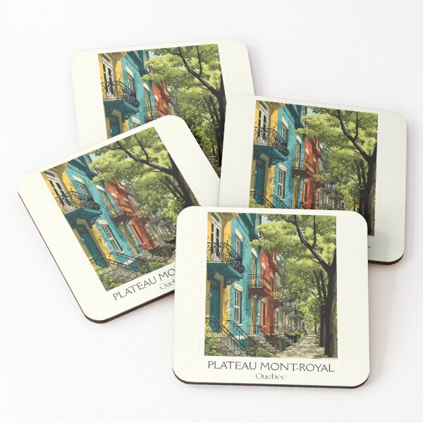 Item preview, Plateau Mont-Royal Montreal | Colourful Houses Art Print designed and sold by TuncGK.