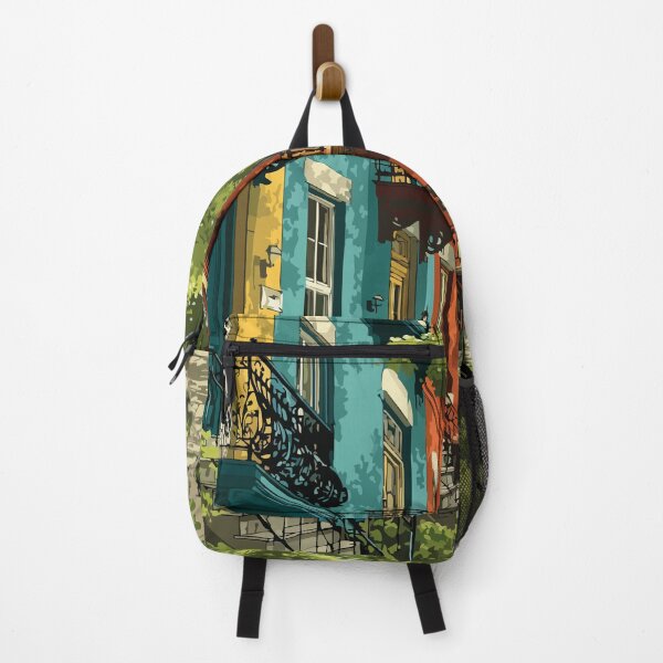 Item preview, Plateau Mont-Royal Montreal | Colourful Houses Art Print designed and sold by TuncGK.