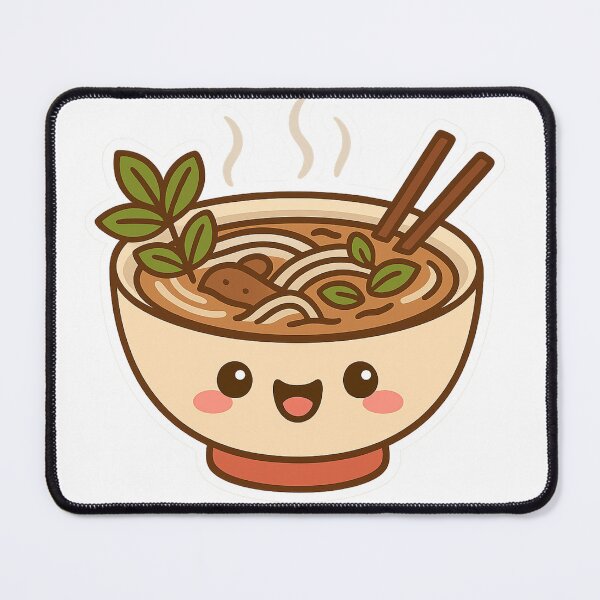 Item preview, Kawaii Noodle Bowl – Cozy Phở Smile designed and sold by SaigonSoulArt91.
