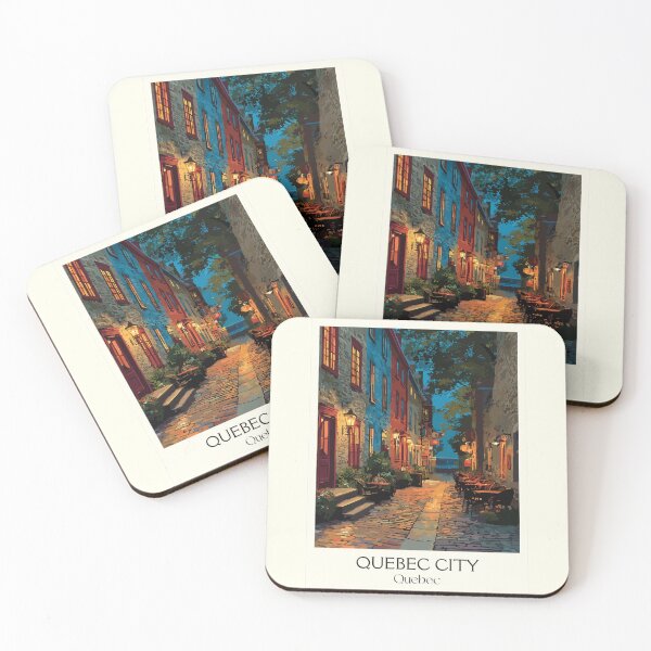 Item preview, Quebec City Quebec | Old Town Cobblestone Street Art designed and sold by TuncGK.