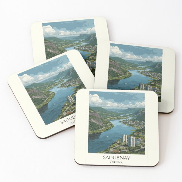Item preview, Saguenay Quebec | Chicoutimi River Valley Cityscape Art designed and sold by TuncGK.