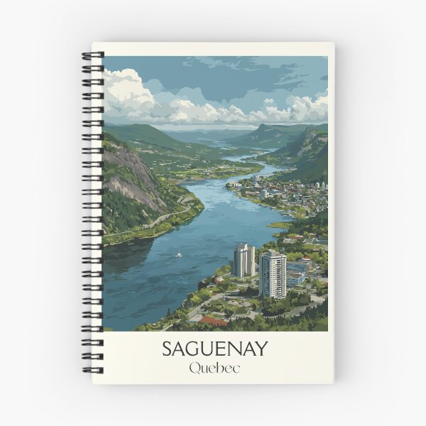 Item preview, Saguenay Quebec | Chicoutimi River Valley Cityscape Art designed and sold by TuncGK.