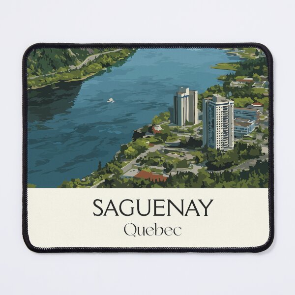 Item preview, Saguenay Quebec | Chicoutimi River Valley Cityscape Art designed and sold by TuncGK.