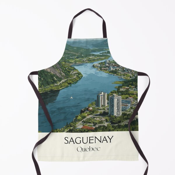 Item preview, Saguenay Quebec | Chicoutimi River Valley Cityscape Art designed and sold by TuncGK.