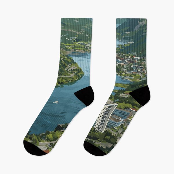 Item preview, Saguenay Quebec | Chicoutimi River Valley Cityscape Art designed and sold by TuncGK.