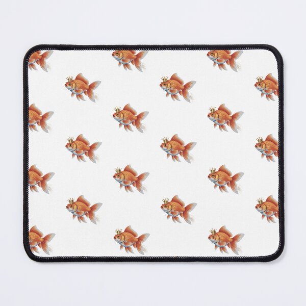 Item preview, Whimsical Goldfish with Crown: Magical Fantail Fish Illustration designed and sold by RudArtAI.
