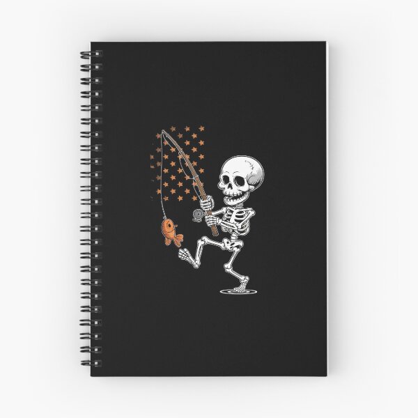 Item preview, Fishing Skeleton Halloween Men Boys Fishing Fan Tees1  designed and sold by BeetleMalon.
