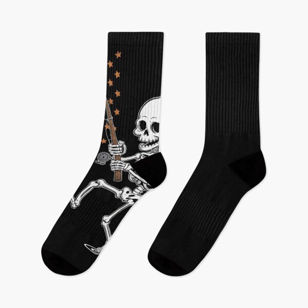 Item preview, Fishing Skeleton Halloween Men Boys Fishing Fan Tees1  designed and sold by BeetleMalon.