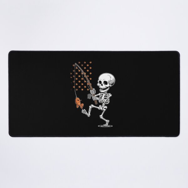 Item preview, Fishing Skeleton Halloween Men Boys Fishing Fan Tees1 designed and sold by BeetleMalon.