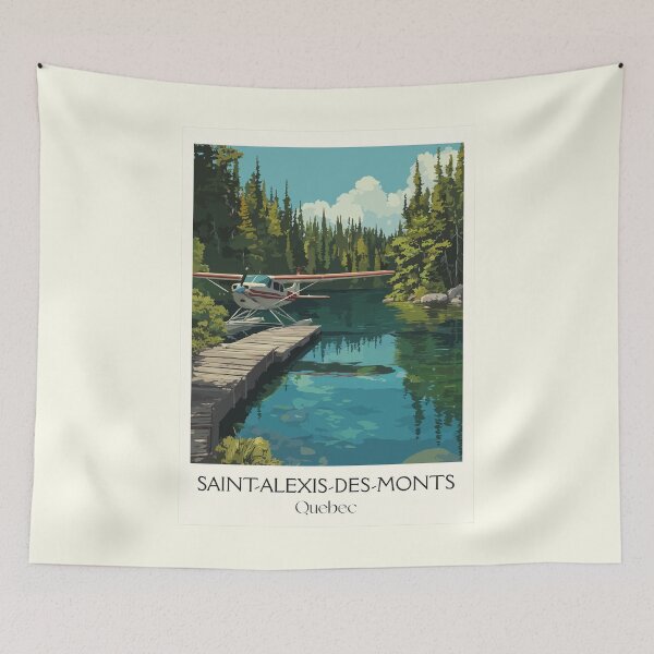 Item preview, Saint-Alexis-des-Monts | Mauricie Lake and Dock Art designed and sold by TuncGK.