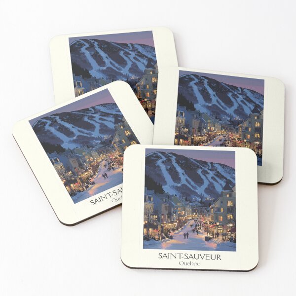 Item preview, Saint-Sauveur Quebec | Laurentian Ski Village Night Art designed and sold by TuncGK.