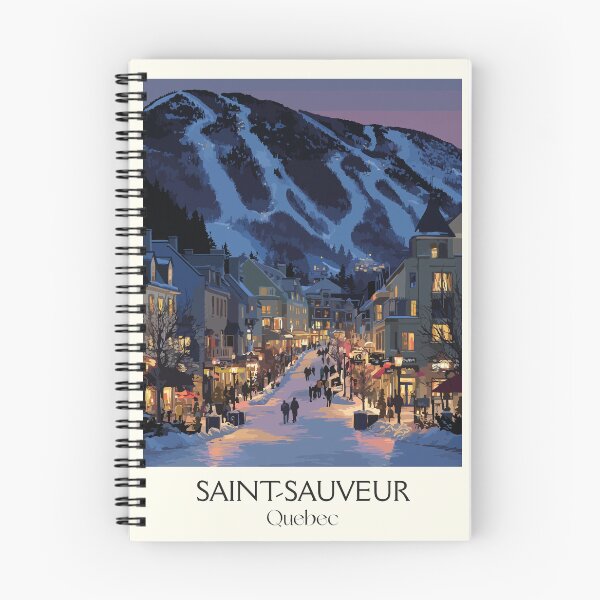 Item preview, Saint-Sauveur Quebec | Laurentian Ski Village Night Art designed and sold by TuncGK.