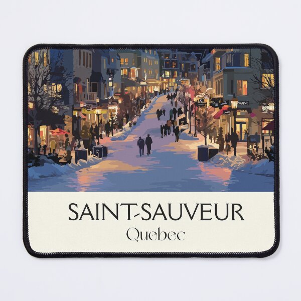 Item preview, Saint-Sauveur Quebec | Laurentian Ski Village Night Art designed and sold by TuncGK.