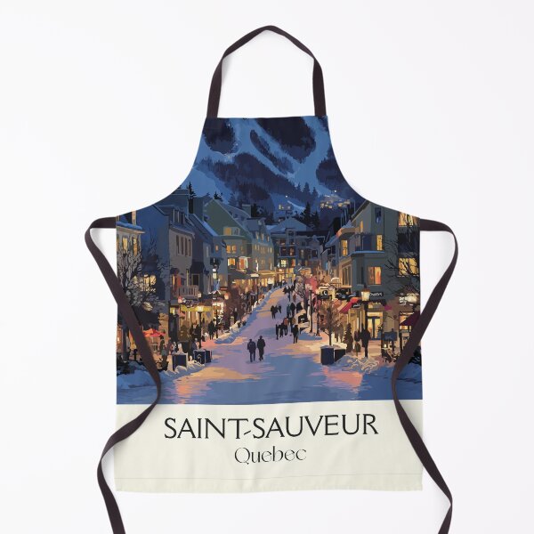 Item preview, Saint-Sauveur Quebec | Laurentian Ski Village Night Art designed and sold by TuncGK.