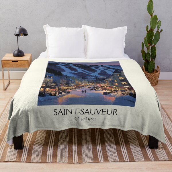 Item preview, Saint-Sauveur Quebec | Laurentian Ski Village Night Art designed and sold by TuncGK.