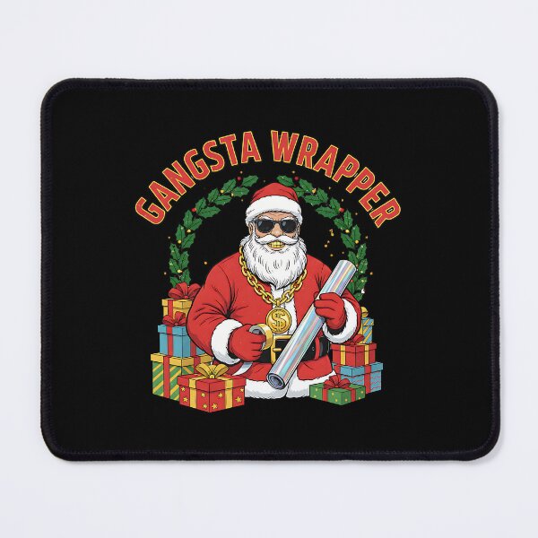 Item preview, Gangsta Wrapper Santa Claus Christmas Design designed and sold by Silent Watch Threads..