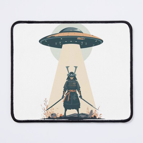 Item preview, Samurai Alien Abduction UFO Minimalist Sticker , T-Shirt designed and sold by LoliDesignShop.