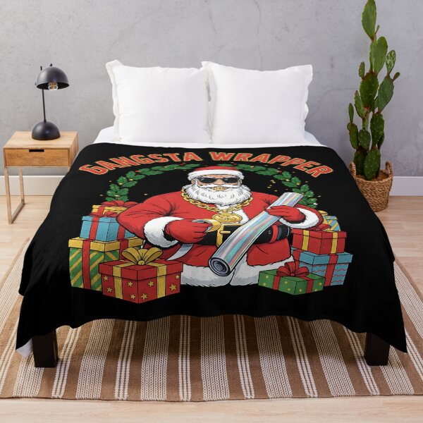 Item preview, Gangsta Wrapper Santa Claus Christmas Design designed and sold by Silent Watch Threads..