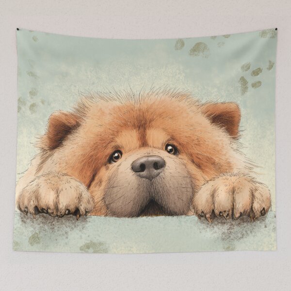 Item preview, Chow Chow Peeking over Wall 01 designed and sold by Elisabeth Lucas.