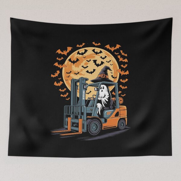 Item preview, Forklift Ghost Halloween Scary Costume Forklift Driver  designed and sold by BeetleMalon.