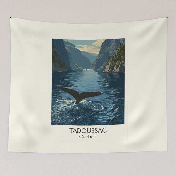 Item preview, Tadoussac Quebec | Whale Watching Fjord Confluence Art designed and sold by TuncGK.