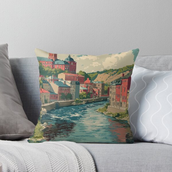 Item preview, Trois-Rivières Quebec | Historic Old Town Riverfront Art designed and sold by TuncGK.