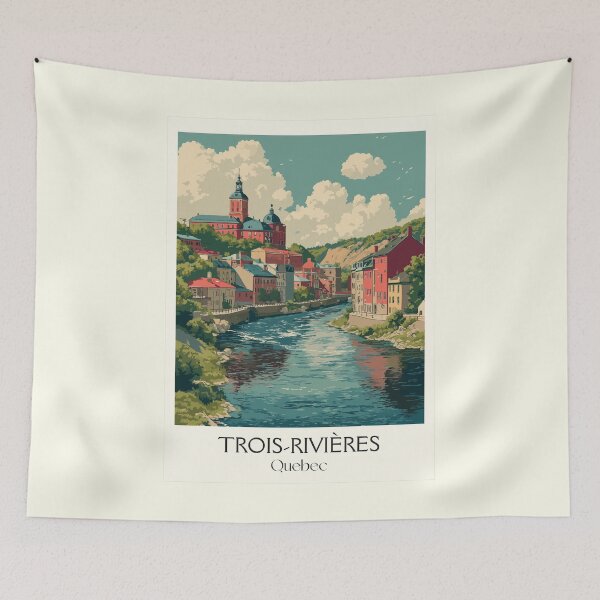 Item preview, Trois-Rivières Quebec | Historic Old Town Riverfront Art designed and sold by TuncGK.