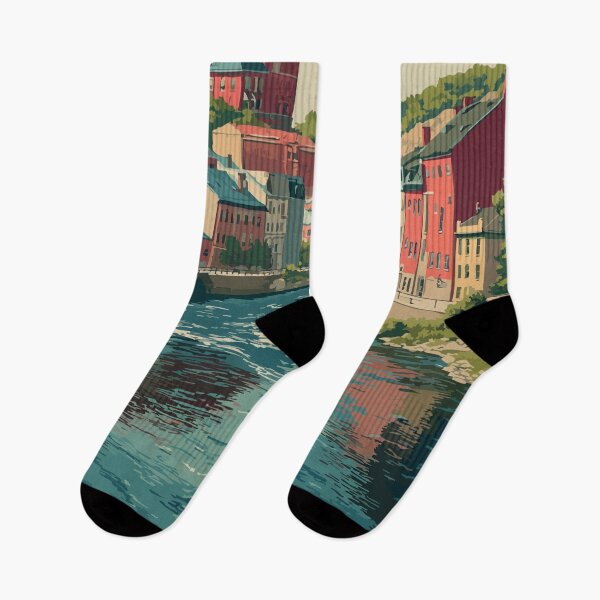 Item preview, Trois-Rivières Quebec | Historic Old Town Riverfront Art designed and sold by TuncGK.