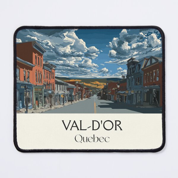 Item preview, Val-d'Or Quebec | Abitibi Gold Rush Town Art Print designed and sold by TuncGK.