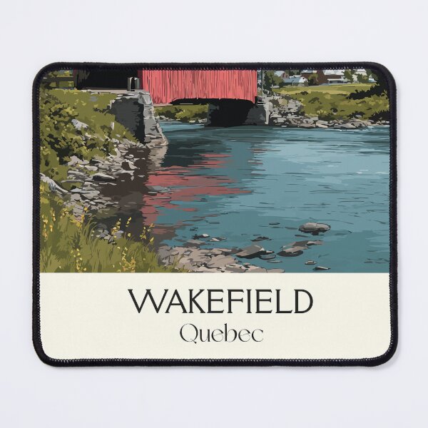 Item preview, Wakefield Quebec | Gatineau River Covered Bridge Art designed and sold by TuncGK.