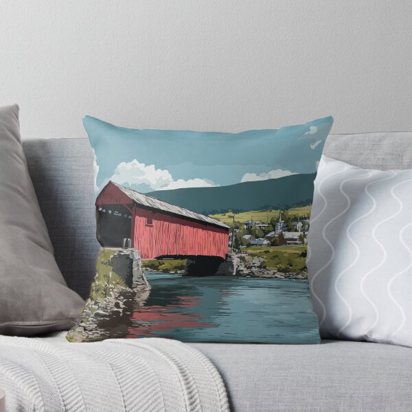Item preview, Wakefield Quebec | Gatineau River Covered Bridge Art designed and sold by TuncGK.