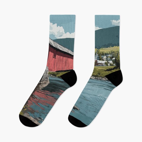 Item preview, Wakefield Quebec | Gatineau River Covered Bridge Art designed and sold by TuncGK.