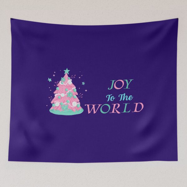 Item preview, Joy to the World Pastel Christmas Tree Design designed and sold by Inkworksbyshery.