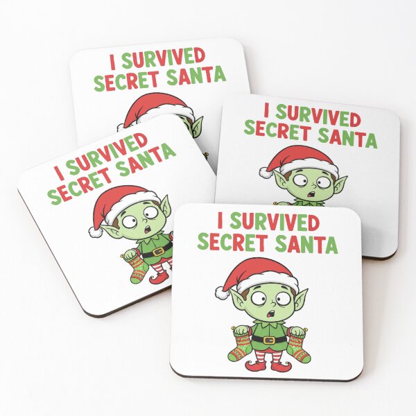 Item preview, I Survived Secret Santa (Funny Christmas Elf Holding Bad Gift) designed and sold by MythoWorldddd.