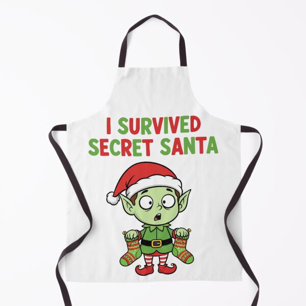 Item preview, I Survived Secret Santa (Funny Christmas Elf Holding Bad Gift) designed and sold by MythoWorldddd.