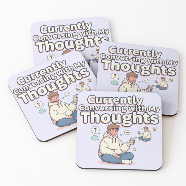 Item preview, Currently Conversing With My Thoughts Overthinker Tee designed and sold by PunchDrop.