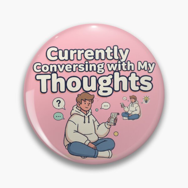 Item preview, Currently Conversing With My Thoughts Overthinker Tee designed and sold by PunchDrop.
