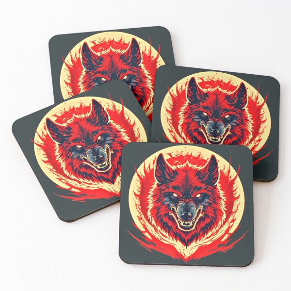 Item preview, Alpha Flame Wolf – Cyberpunk Red Energy Animal  designed and sold by Neer arts.