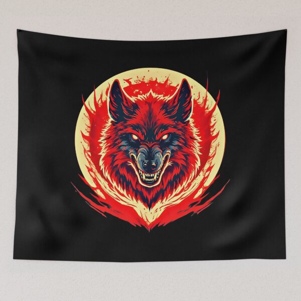 Item preview, Alpha Flame Wolf – Cyberpunk Red Energy Animal  designed and sold by Neer arts.
