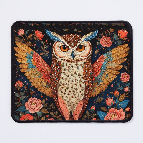 Item preview, A beautiful owl in a fantastic forest at night. designed and sold by Natalia-Vlad.