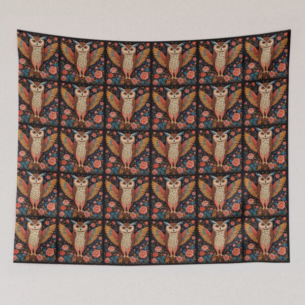 Item preview, A beautiful owl in a fantastic forest at night. designed and sold by Natalia-Vlad.