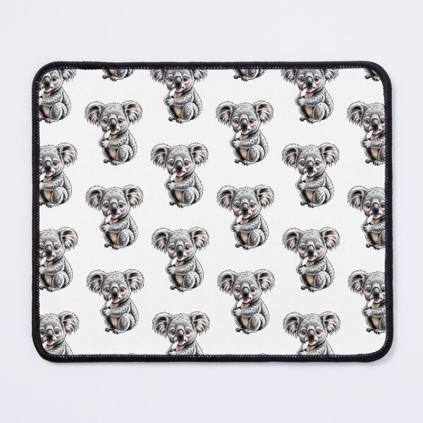 Item preview, Cute Kawaii Koala: Adorable Baby Koala Holding Eucalyptus Leaf designed and sold by RudArtAI.