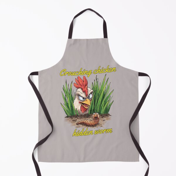 Item preview, chicken attack, Crouching Chicken Hidden Worm Funny Cartoon Design designed and sold by MoonLightFX.