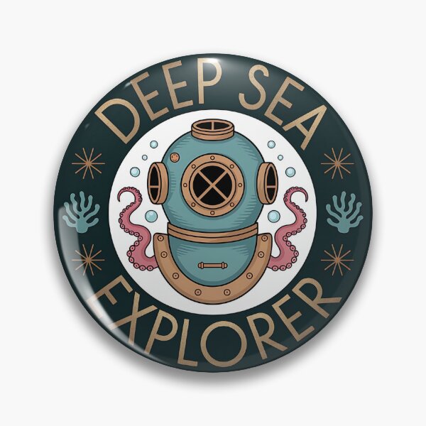 Item preview, Deep Sea Explorer Vintage Diving Helmet Sticker designed and sold by aislinglaoise.