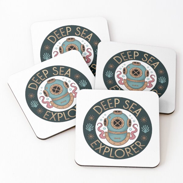 Item preview, Deep Sea Explorer Vintage Diving Helmet Sticker designed and sold by aislinglaoise.