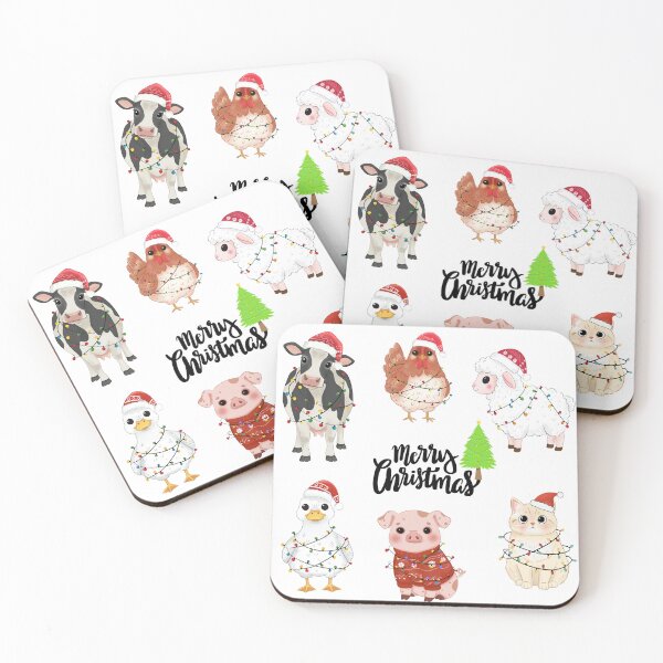 Item preview, Adorable Farm Animals – Cozy Holiday Farmhouse Art designed and sold by Iqrapixels.
