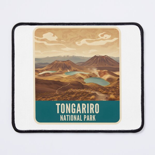 Item preview, Tongariro National Park New Zealand Vintage Travel Art designed and sold by LittleArij.