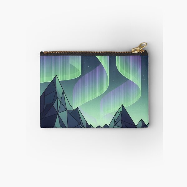 Item preview, Aurora Borealis Over Geometric Mountain Peaks designed and sold by NoctaHike.