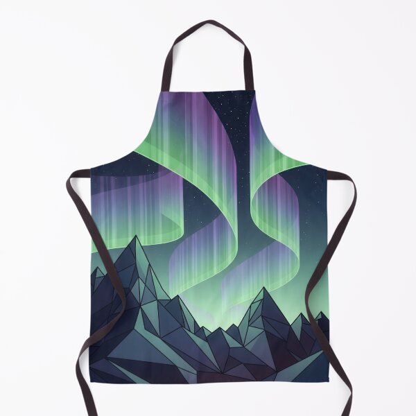 Item preview, Aurora Borealis Over Geometric Mountain Peaks designed and sold by NoctaHike.