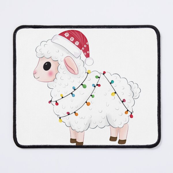 Item preview, Festive Sheep Illustration – Cozy Farmhouse Christmas Art designed and sold by Iqrapixels.